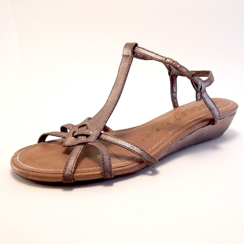 Rocketdog tan strappy low wedge dress sandal